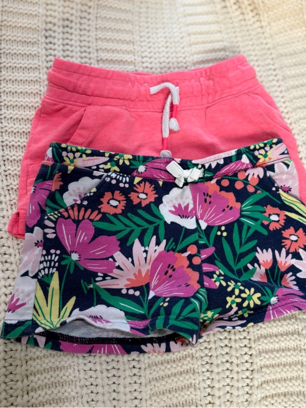 Carter's Pink and Navy Floral Girls' Shorts Set